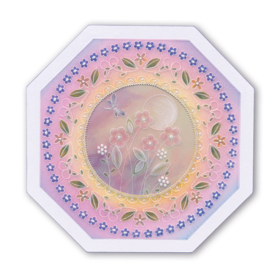 Tina's Flower Frames Quartet A5 Square Groovi Plate Set