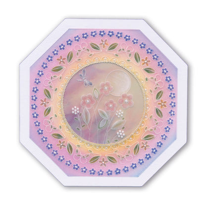 Tina's Flower Frames Quartet A5 Square Groovi Plate Set