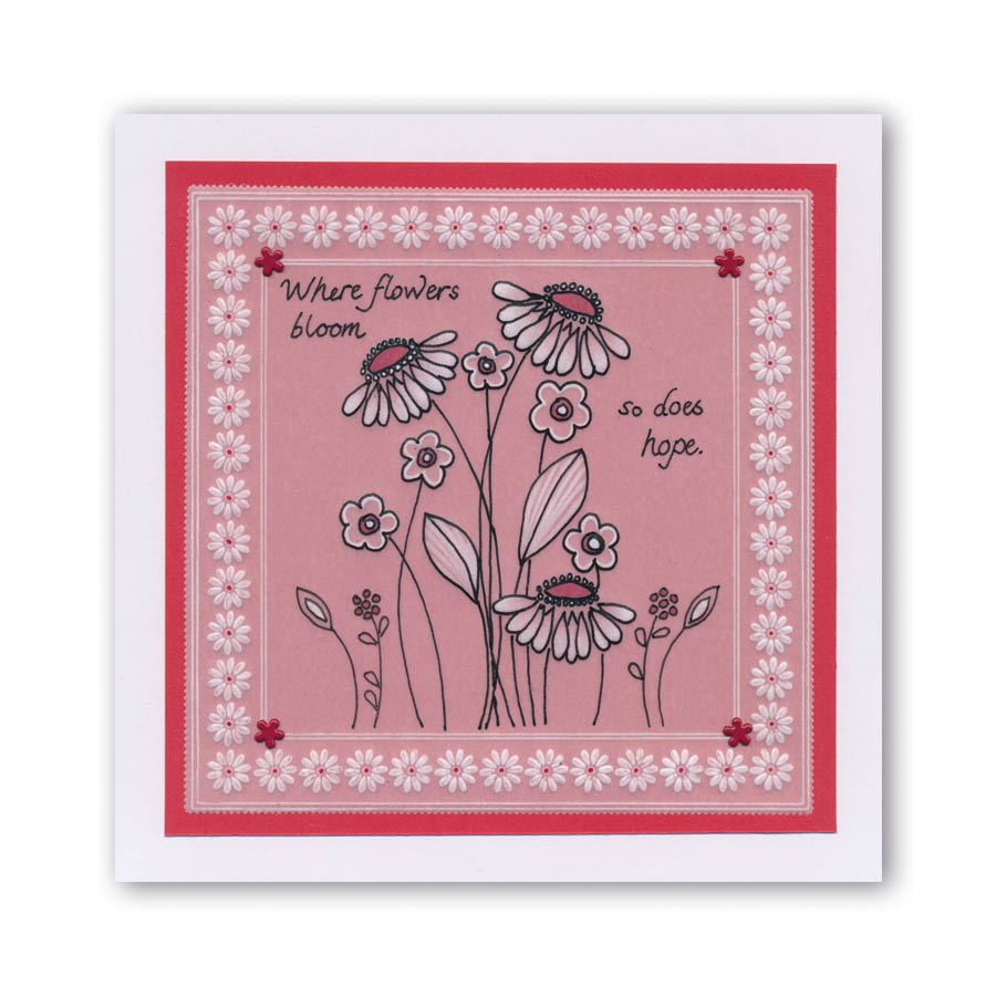 Tina's Flower Frames Quartet A5 Square Groovi Plate Set