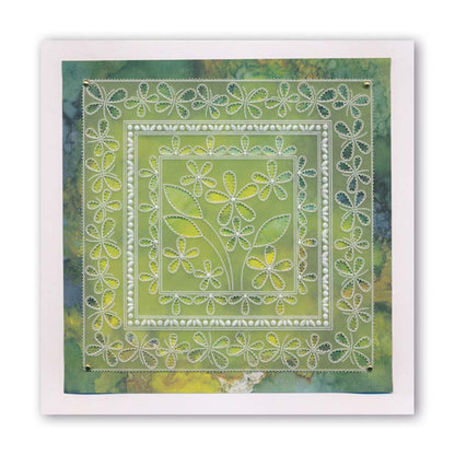 Tina's Flower Frames Quartet A5 Square Groovi Plate Set