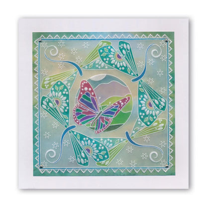 Butterfly Wreath A5 Square & A6 Square Groovi Plate