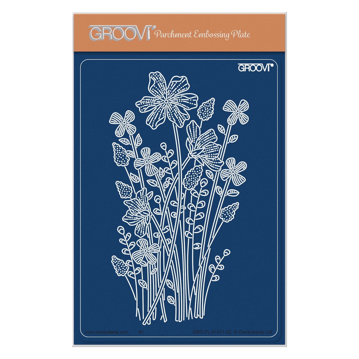 Meadow Flower Spray A6 Groovi Plate