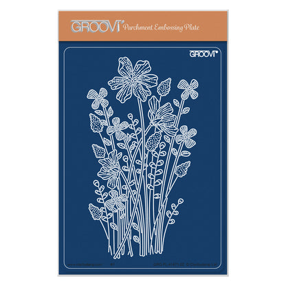 Meadow Flower Spray A6 Groovi Plate