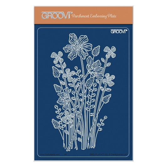 Meadow Flower Spray A6 Groovi Plate