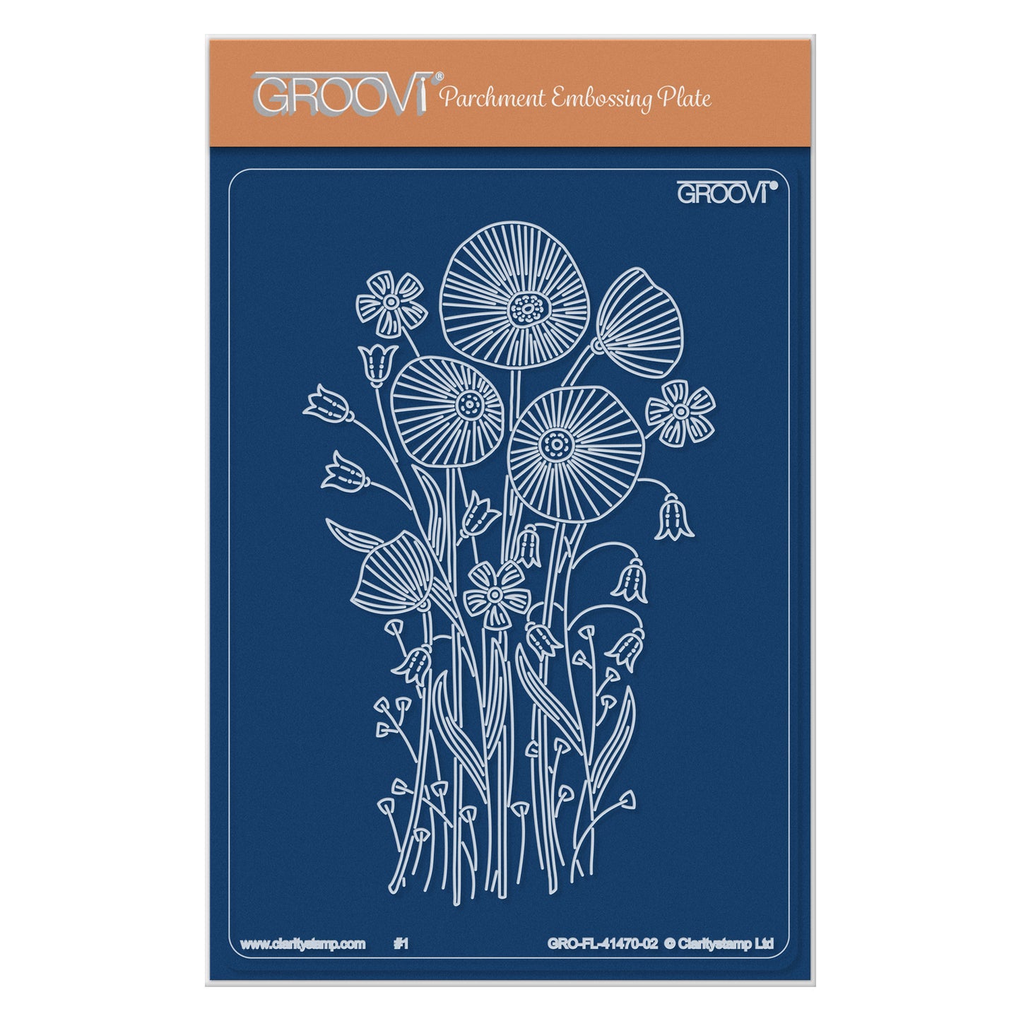 Poppy Spray A6 Groovi Plate