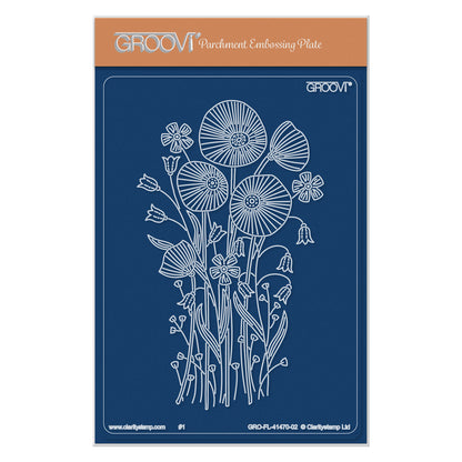 Poppy Spray A6 Groovi Plate