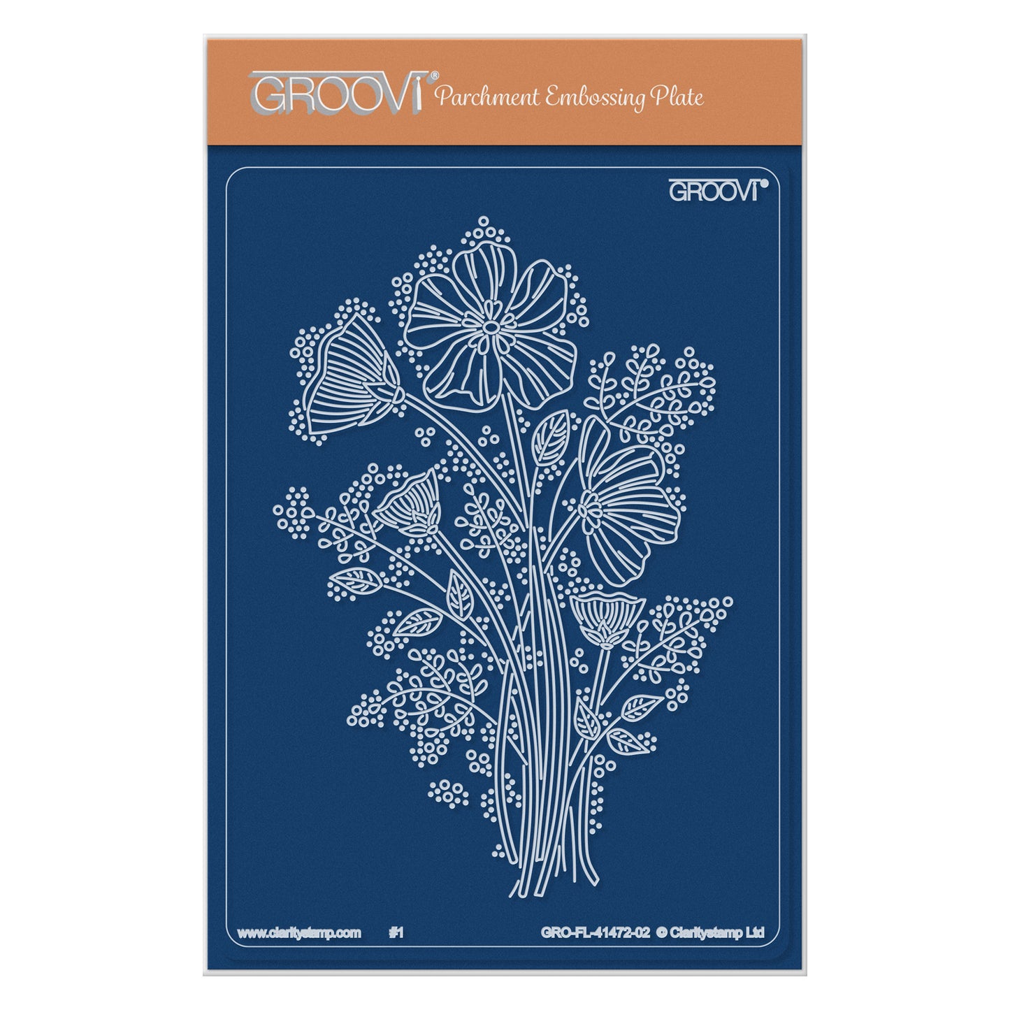 Wild Flower Spray A6 Groovi Plate
