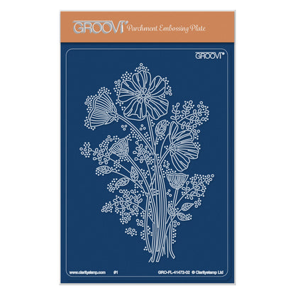 Wild Flower Spray A6 Groovi Plate