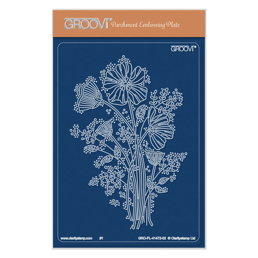 Wild Flower Spray A6 Groovi Plate