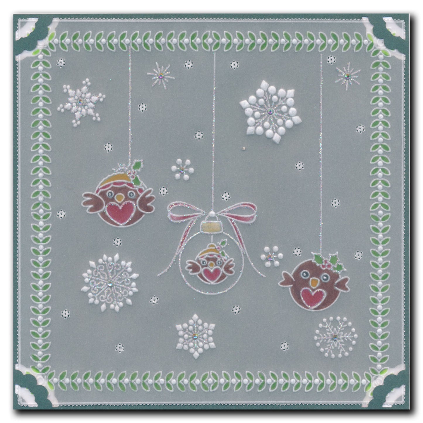 Tina's Small Christmas Corners 3 A5 Square Groovi Plate