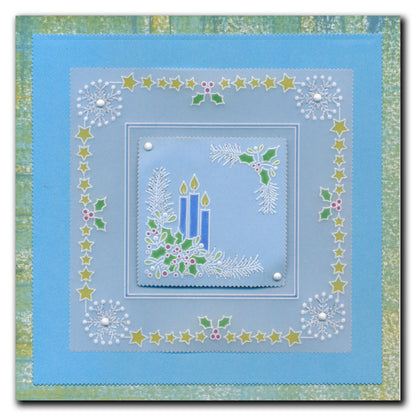 Tina's Small Christmas Corners A5 Square Groovi Plate Quartet