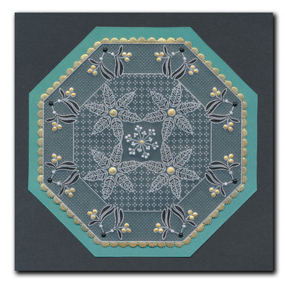 Tina's Small Christmas Corners 4 A5 Square Groovi Plate