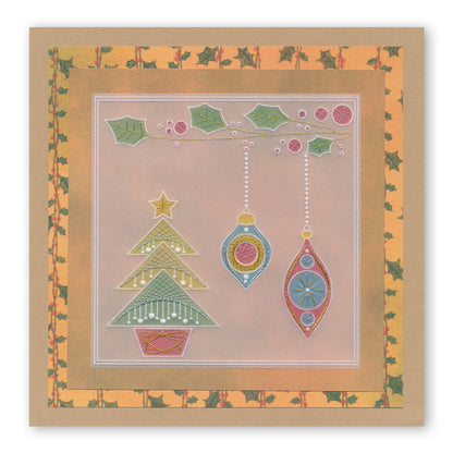 Tina's Embroidery Baubles A5 Square Groovi Plate