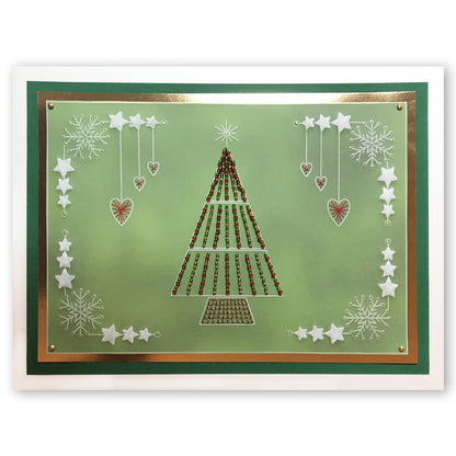 Tina's Christmas Embroidery A5 Square Groovi Plate Quartet