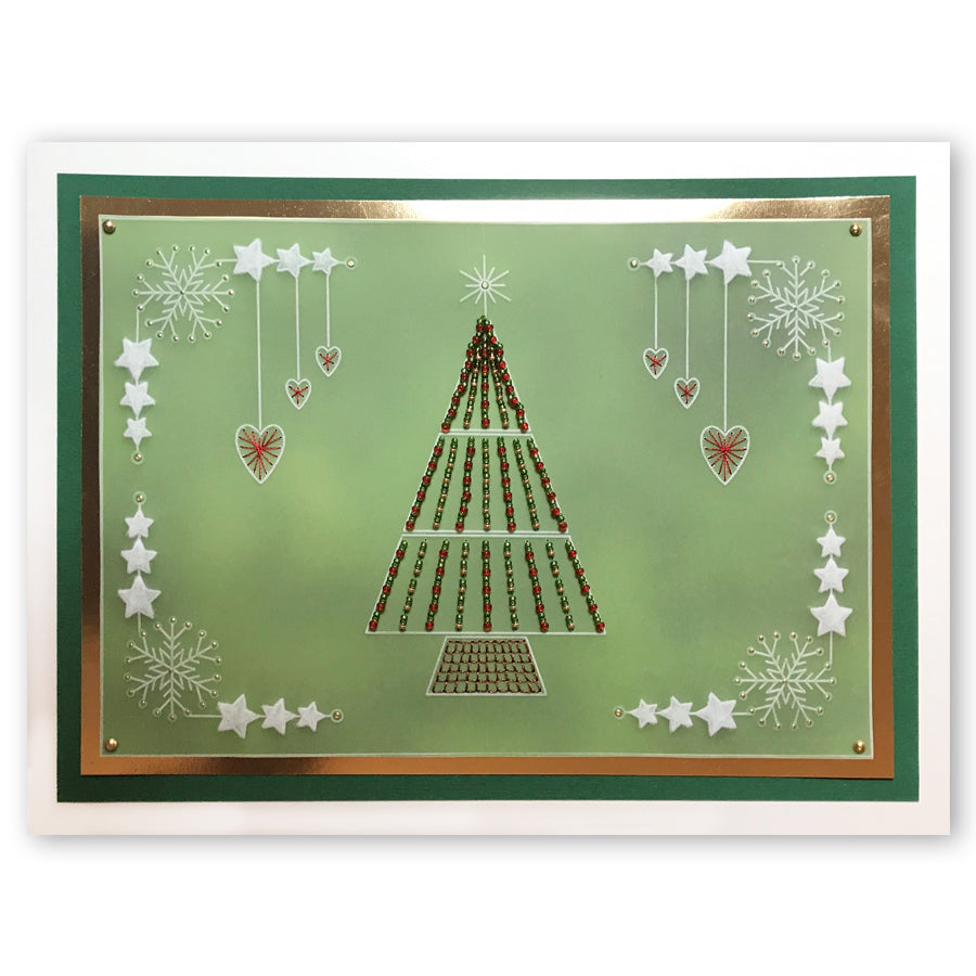 Tina's Embroidery Christmas Trees A5 Square Groovi Plate