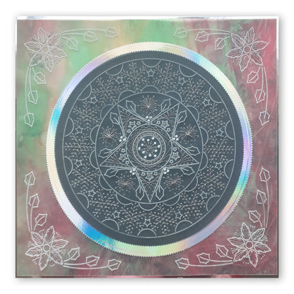 Tina's Embroidery Holly & Star A5 Square Groovi Plate