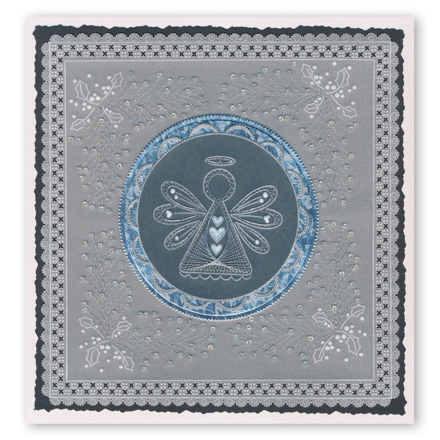 Tina's Embroidery Angel A5 Square Groovi Plate