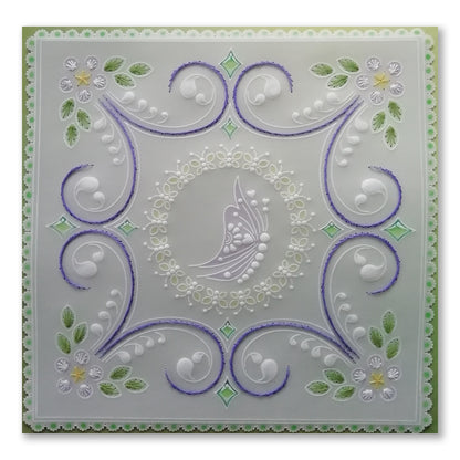 Tina's Embroidery Daisy A5 Square Groovi Plate