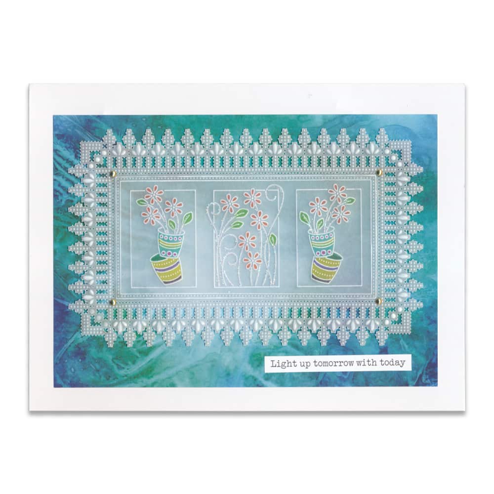 Tina's Daisies & Buttercups Floral Delight A5 Square Groovi Plate