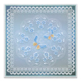 Tina's Forget Me Not & Butterflies Floral Delight A5 Square Groovi Plate