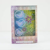 Tina's Forget Me Not & Butterflies Floral Delight A5 Square Groovi Plate