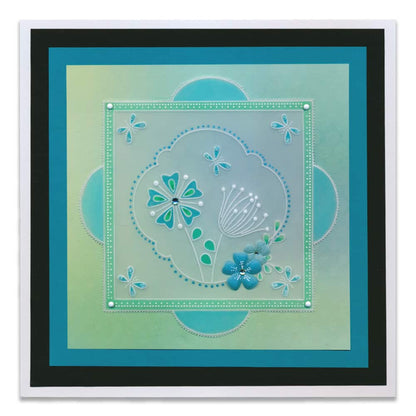 Tina's Floral Delights A5 Square Groovi Plate Collection