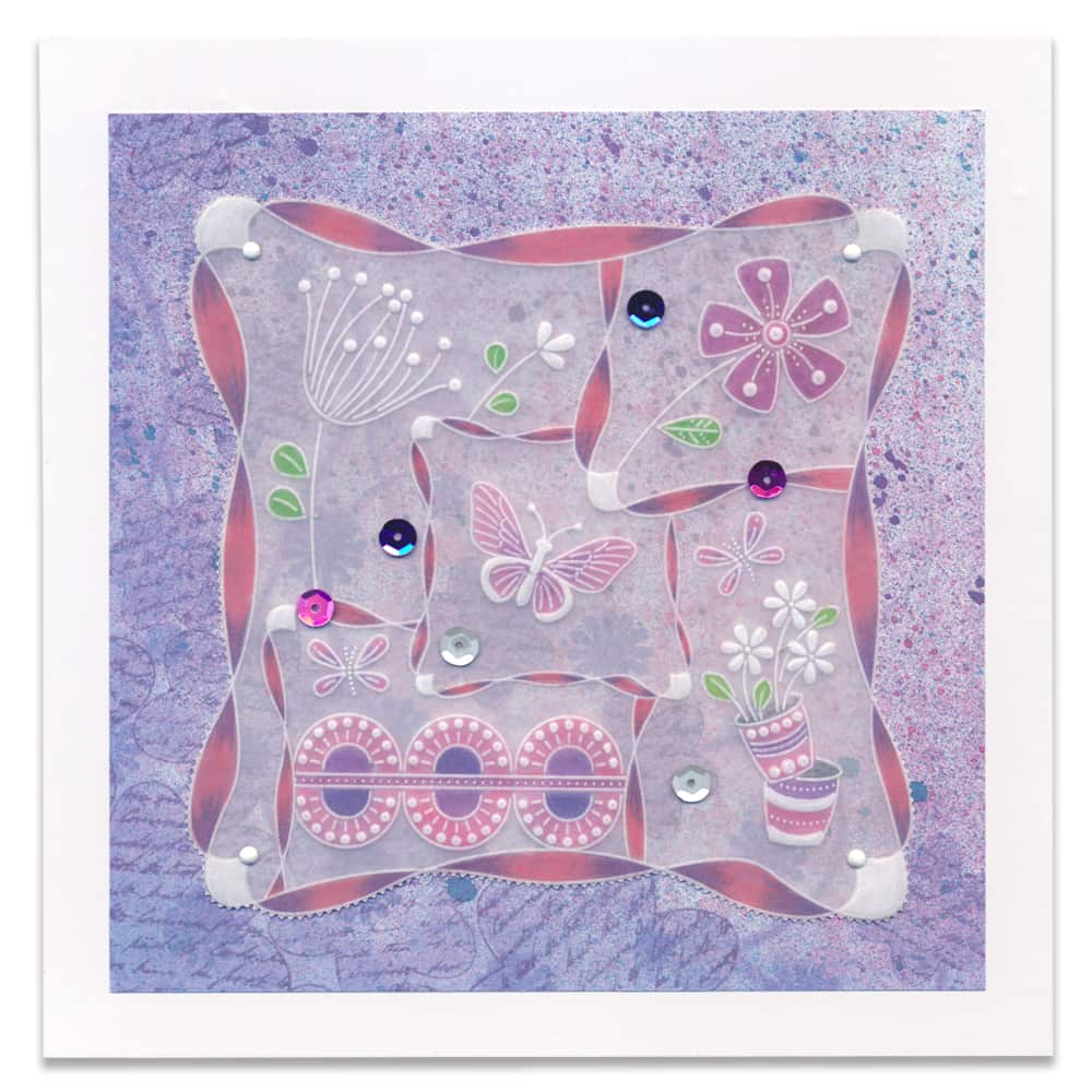 Tina's Floral Delights A5 Square Groovi Plate Collection