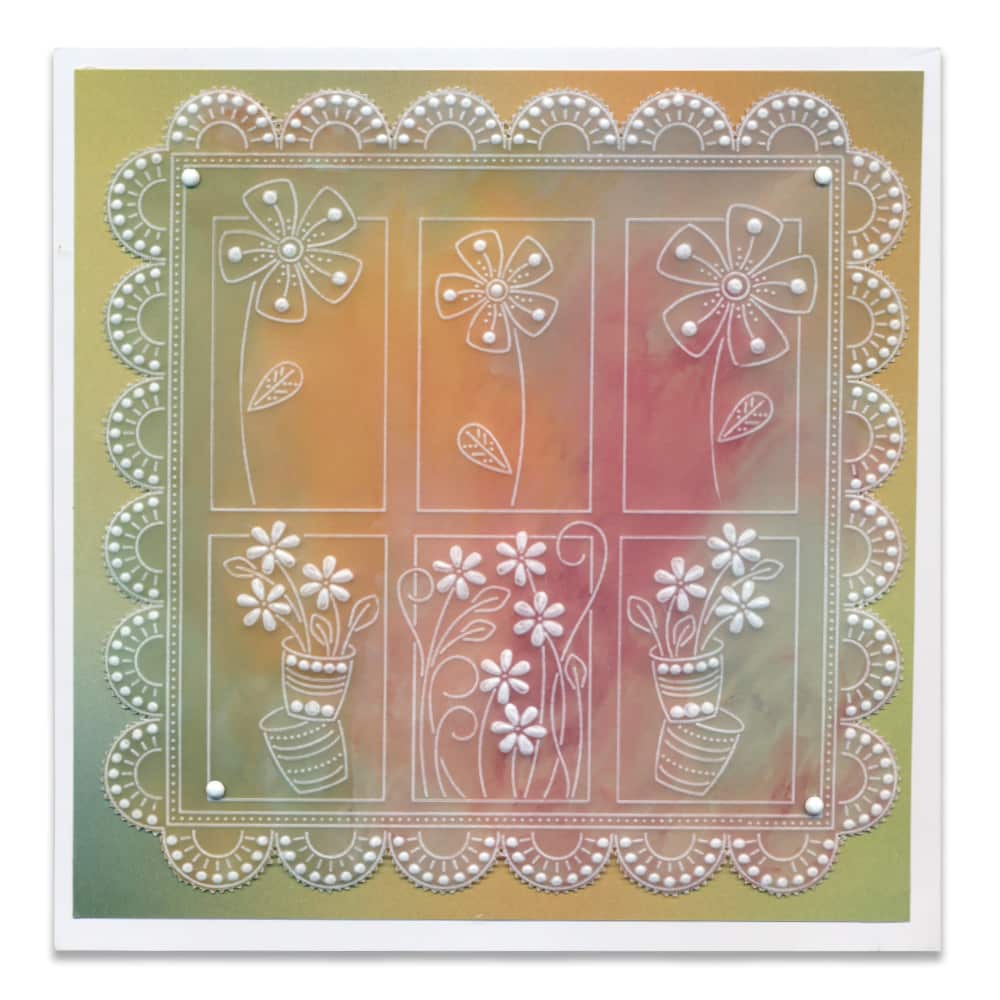 Tina's Floral Delights A5 Square Groovi Plate Collection