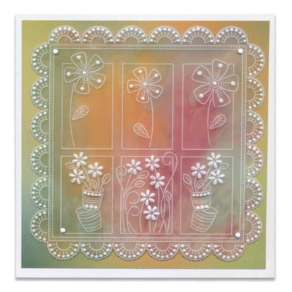 Tina's Floral Delights A5 Square Groovi Plate Collection
