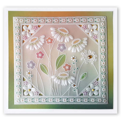 Tina's Flower Frames Quartet A5 Square Groovi Plate Set