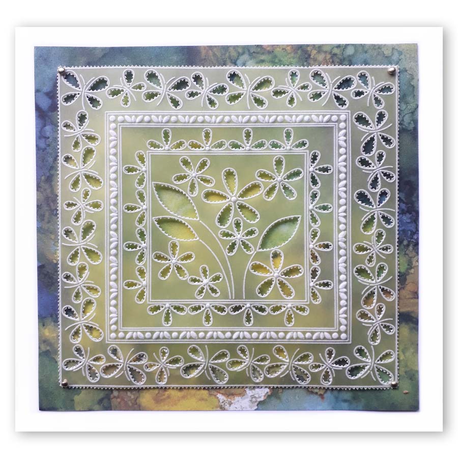 Tina's Butterfly & Floral Frames A5 Square Groovi Plate