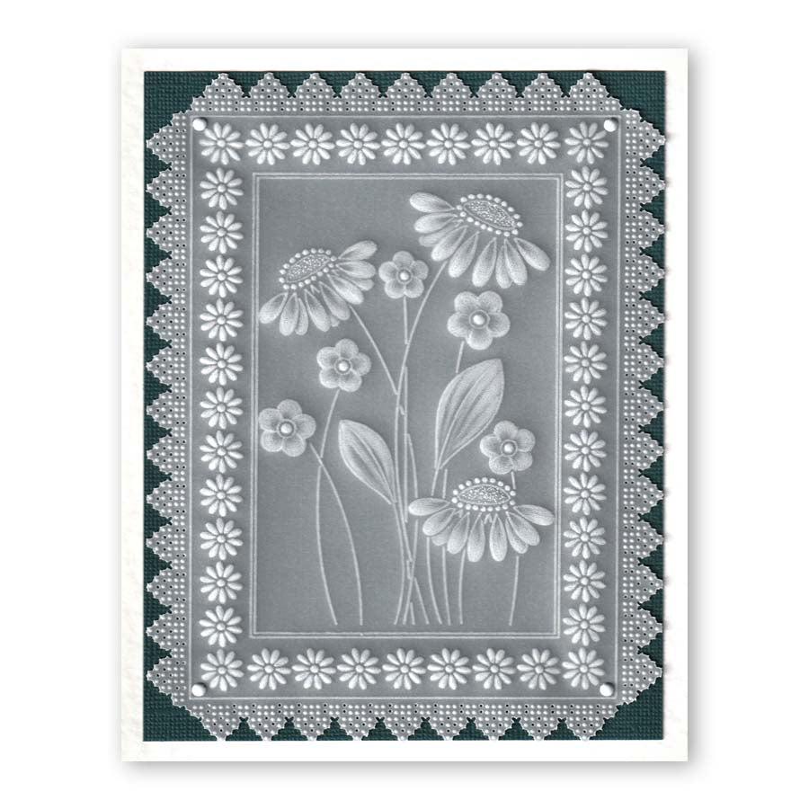 Tina's Flower Frames Quartet A5 Square Groovi Plate Set