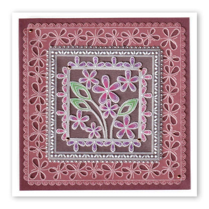 Tina's Butterfly & Floral Frames A5 Square Groovi Plate