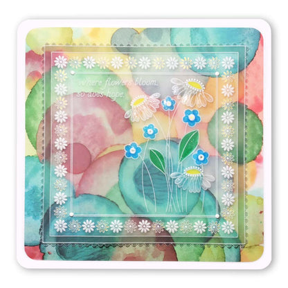 Tina's Flower Frames Quartet A5 Square Groovi Plate Set
