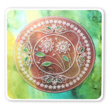 Tina's Symmetrical Floral Round A5 Square Groovi Plate
