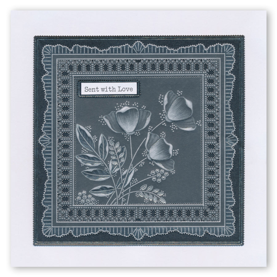 Floral Spray A6 & Spacer Groovi Plate Collection