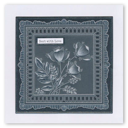 Floral Spray A6 & Spacer Groovi Plate Collection