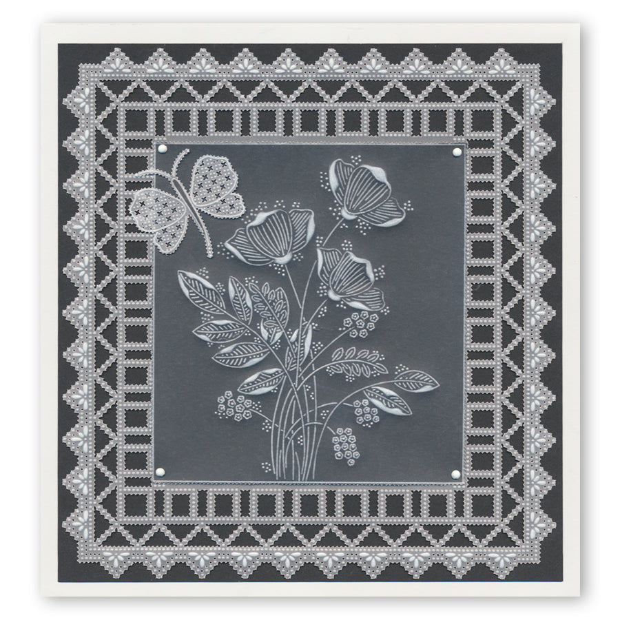 Floral Spray A6 & Spacer Groovi Plate Collection