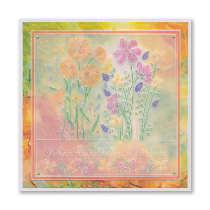 Tina's Poppy Spray A6 Groovi Plate