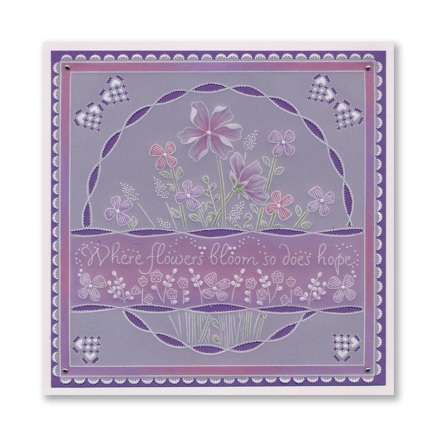 Floral Spray Spacers Groovi Plate Quartet