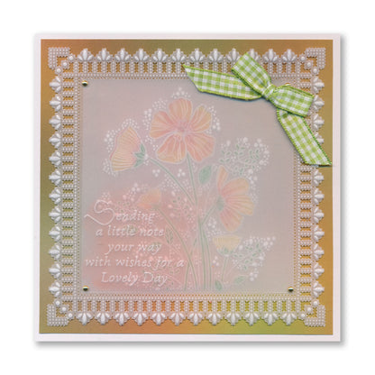 Summer Floral Spray A6 & Spacer Groovi Plate Trio