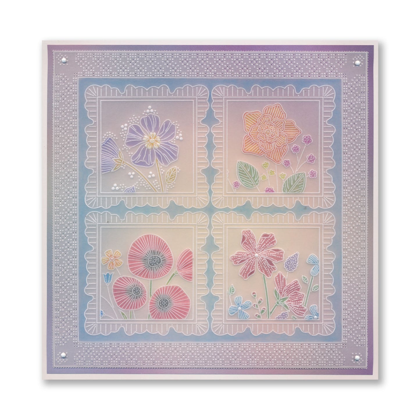 Tina's Poppy Spray A6 Groovi Plate