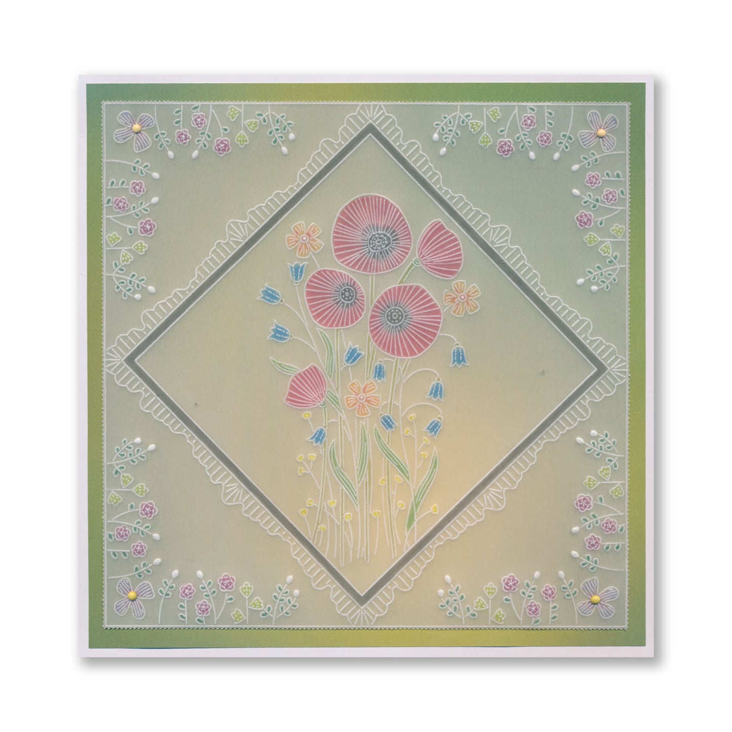 Tina's Poppy Spray A6 Groovi Plate