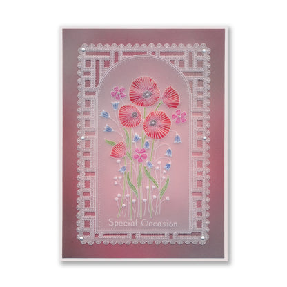 Tina's Poppy Spray A6 Groovi Plate