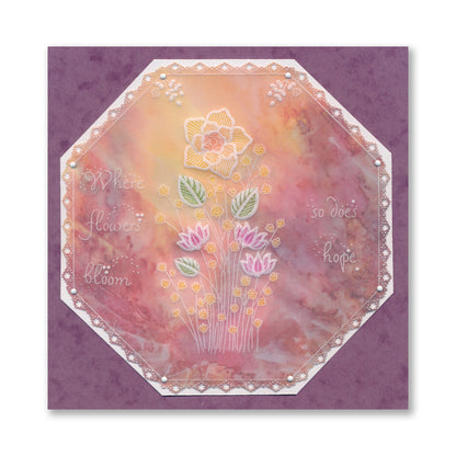 Floral Spray A6 & Spacer Groovi Plate Collection