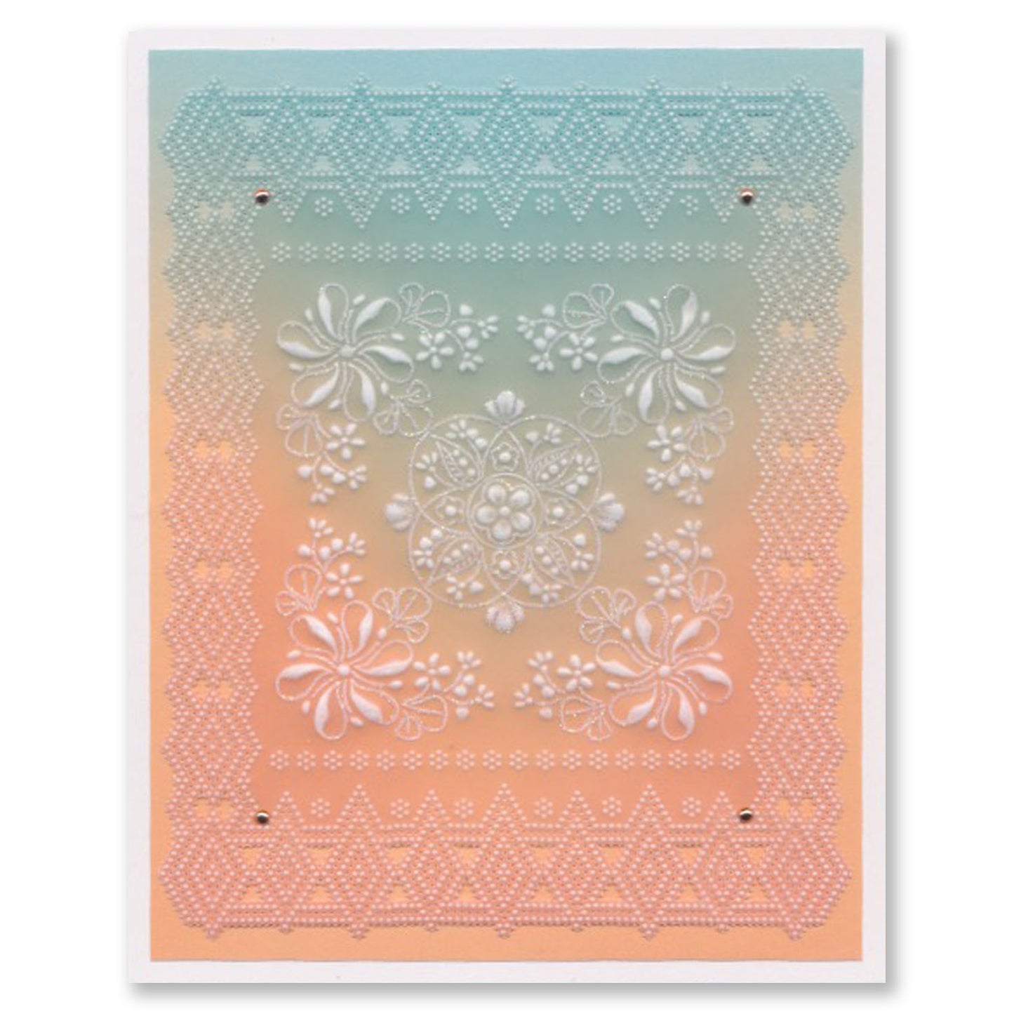 Tina's Flowerette Petal Parchlet A6 Square Groovi Plate