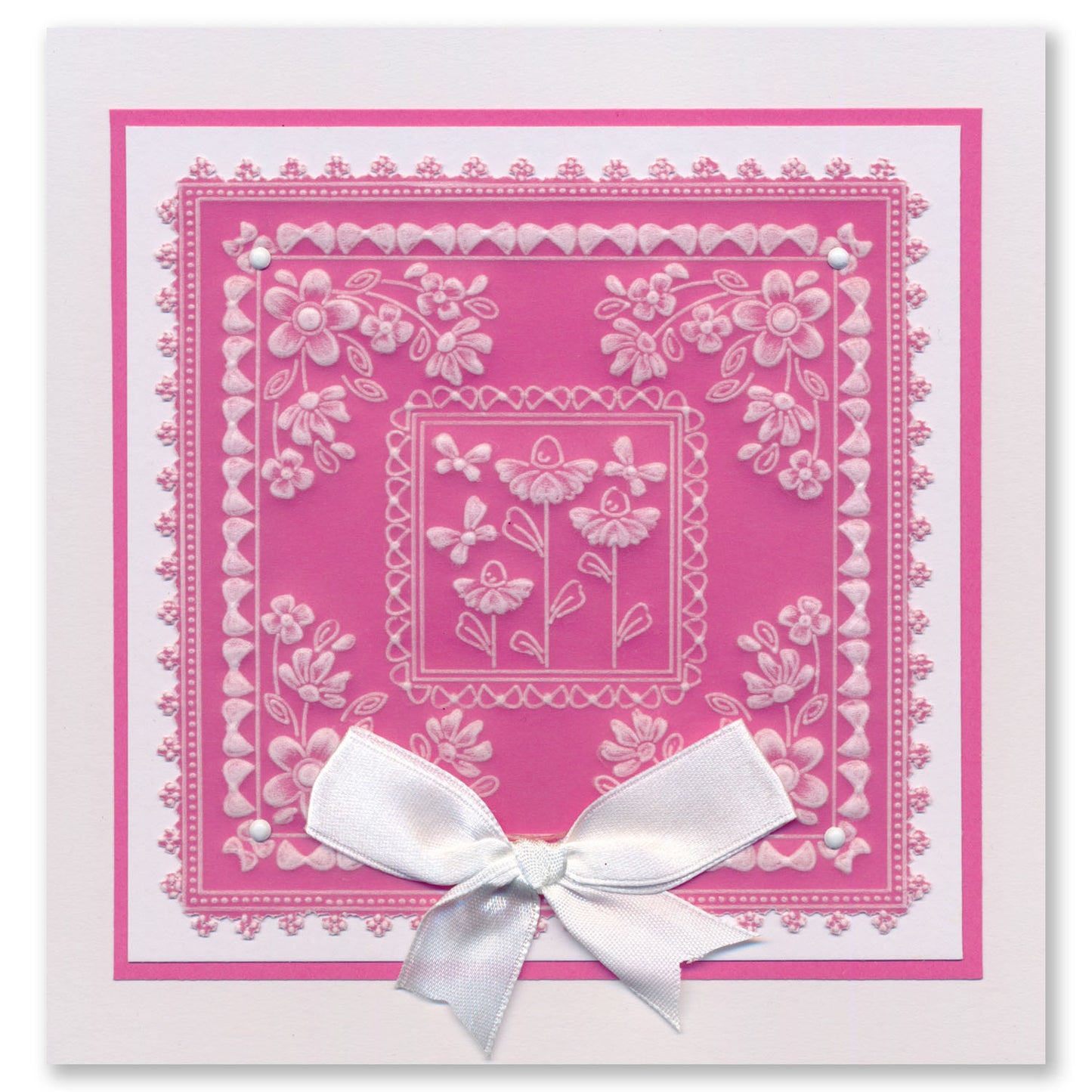 Tina's Flowerette Butterfly Parchlet A6 Square Groovi Plate