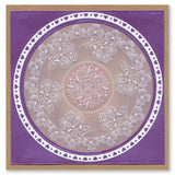 Tina's Flowerette Parchlet Quartet A6 Square Groovi Plate Set