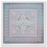 Tina's Flowerette Heart Parchlet A6 Square Groovi Plate