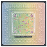 Tina's Flowerette Parchlet Quartet A6 Square Groovi Plate Set